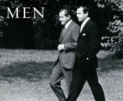 Alexander Butterfield walking with President Nixon
