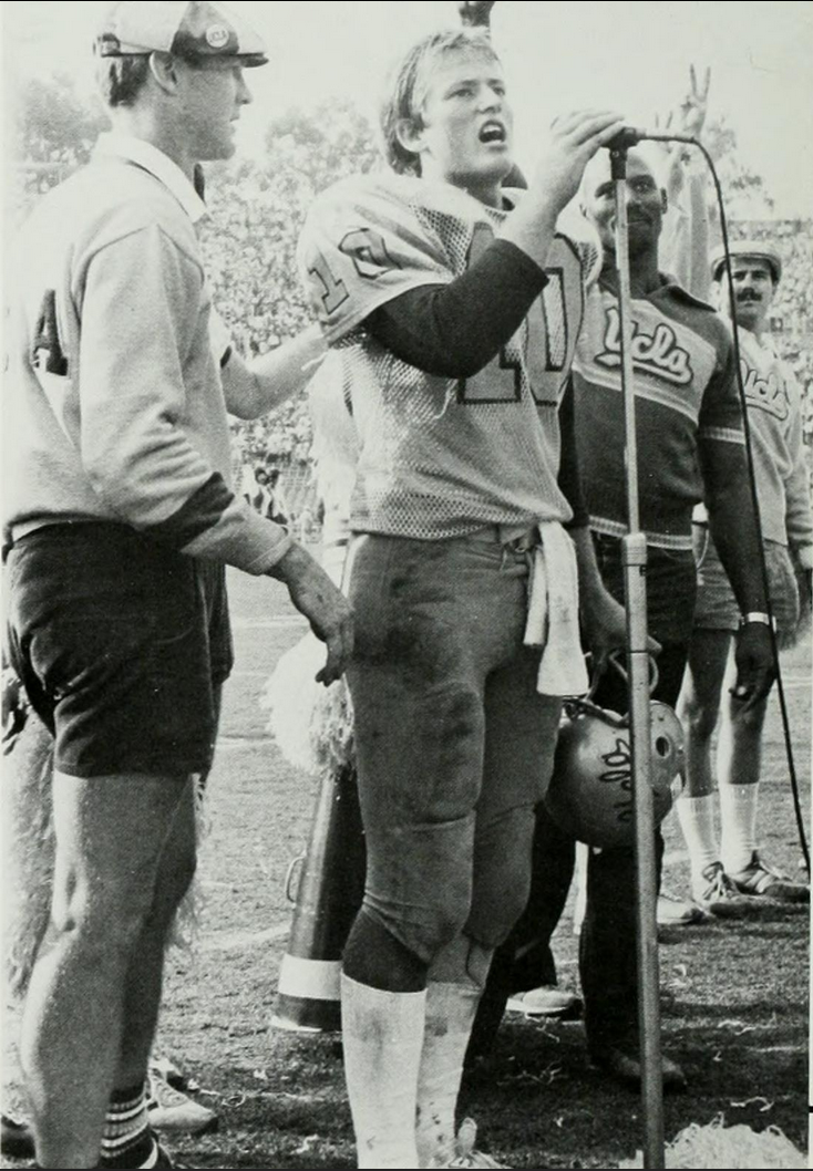 Rick Neuheisel playing quarterback for UCLA