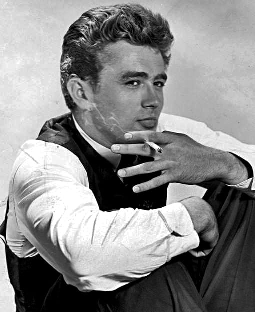 James Dean with a heater